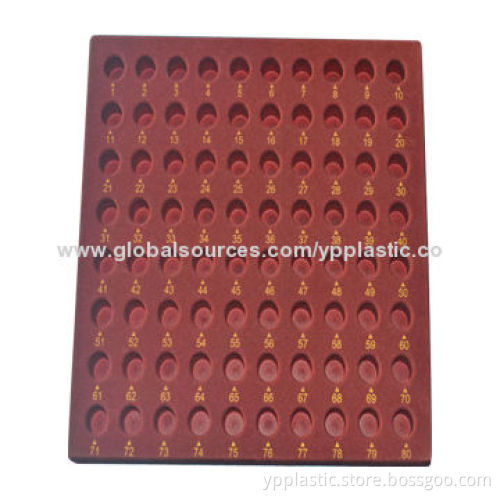 PS vacuum forming blister flocking tray with printing